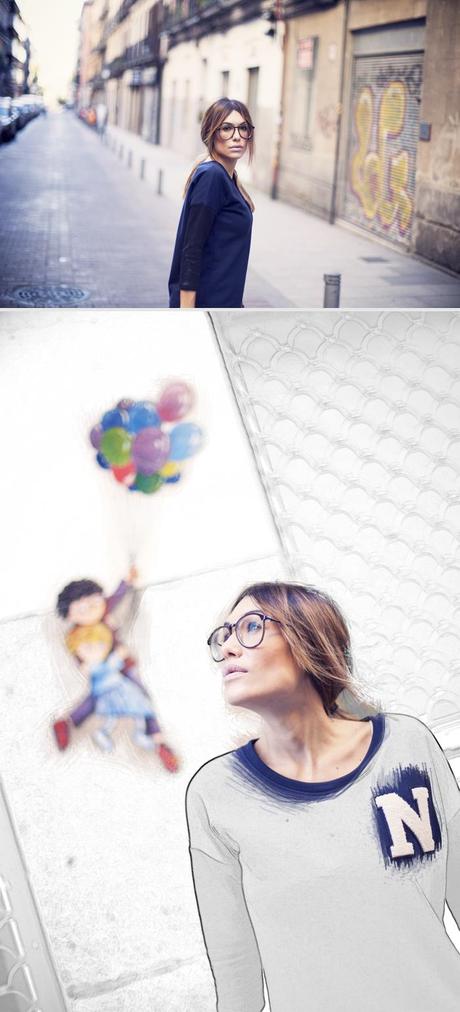 street style barbara crespo university sweatshirt outfit C&A madrid