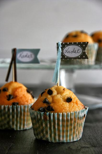 Magdalenas artesanales con chocolate