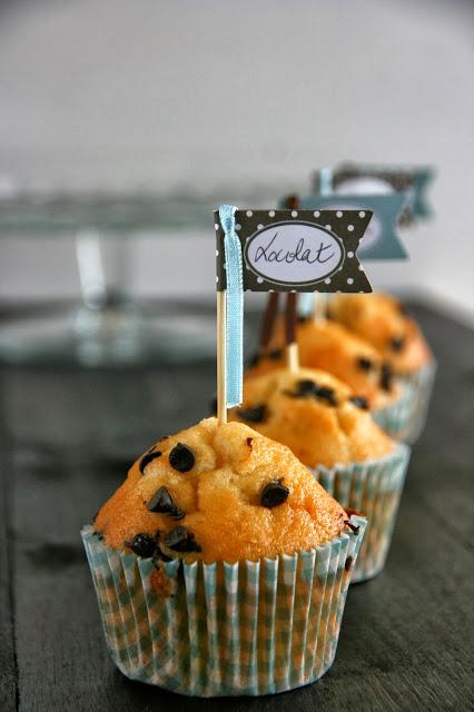 Magdalenas artesanales con chocolate