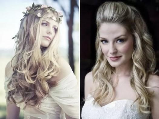 peinados de novia cabello suelto