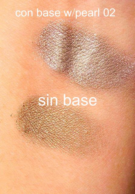 Prebases  de sombras Nyx (swatches)