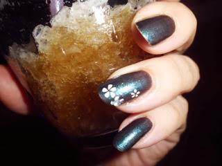 Azul y granizado de café.