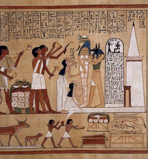 Ritual de apertura de la boca en el Papiro de Hunefer