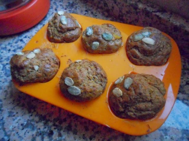 Muffins de calabaza y pipas de calabaza