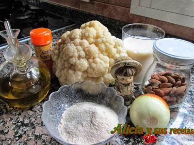 COLIFLOR SOBRE SALSA DE ALBERO AMARILLO