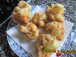 COLIFLOR SOBRE SALSA DE ALBERO AMARILLO