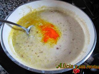 COLIFLOR SOBRE SALSA DE ALBERO AMARILLO