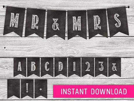 Imprimibles: ¡Personaliza tu boda con pizarras!