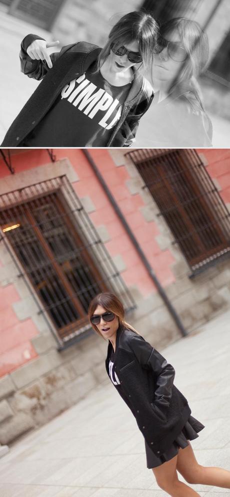 street style barbara crespo simple sweatshirt black outfit nike C&A madrid street style barbara crespo simple sweatshirt black outfit nike C&A madrid