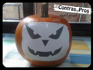 Calabaza Halloween con plantilla