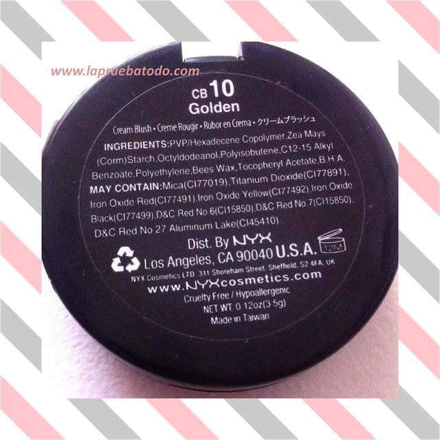 Cream blush de Nyx (tono golden)