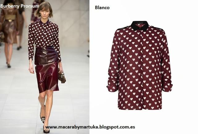 Cazaclones: camisa corazones Burberry Vs Blanco