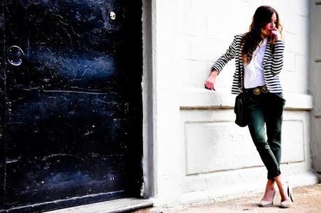 How to wear... Navy Striped Blazer