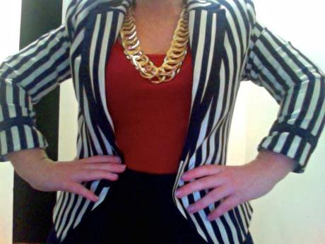 How to wear... Navy Striped Blazer