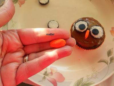 Cupcake Halloween, buho y bruja