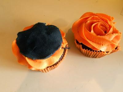 Cupcake Halloween, buho y bruja