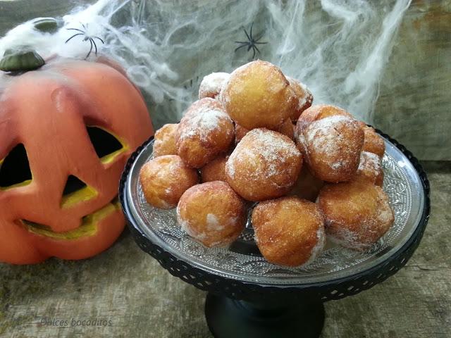 BUÑUELOS RELLENOS DE QUESO Y NARANJA