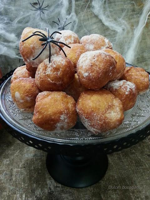 BUÑUELOS RELLENOS DE QUESO Y NARANJA