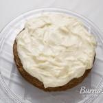 La tarta de zanahoria con la crema de queso