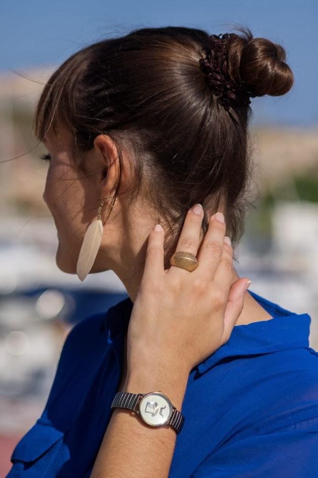 bershka, maripaz, pinkie, stradivarius, look otoño, azul klein, playa alicante, costa de alicante, alicante, 