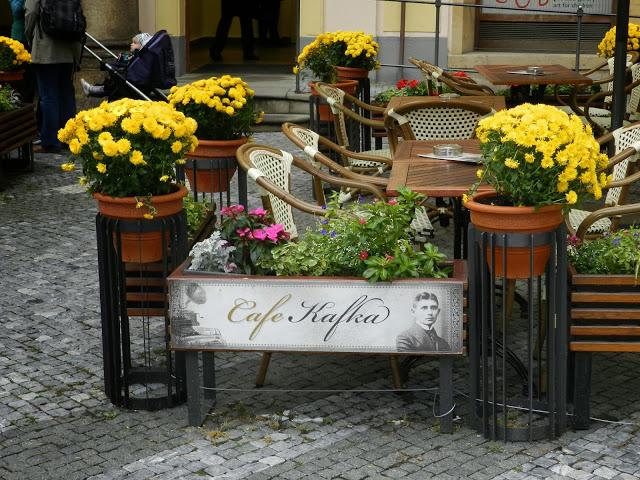 Terraza del Café Franz Kafka. Casa natal de Franz Kafka