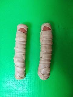 Momias de salchichas. Recetas para Halloween.