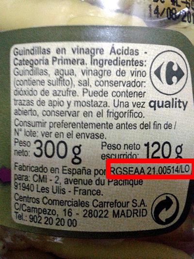 Guindillas Carrefour