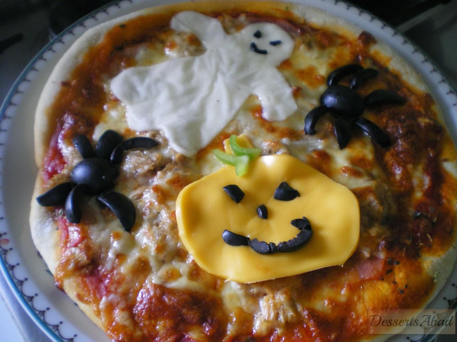 Pizzas para la noche de Halloween