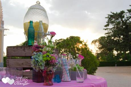 Decoración mesas de limonada. Bodas de Cuento Madrid wedding planner