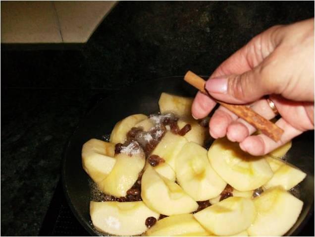 CRUMBLE DE MANZANAS Y PASAS