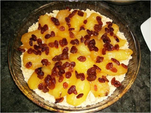 CRUMBLE DE MANZANAS Y PASAS