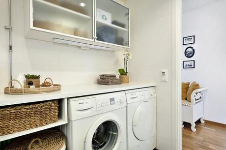 planta de piso alrededor del baño Lavandería y cuarto de baño decoración lavadora en el cuarto de baño decoración laundry room en cuarto de baño interiores nórdicos escandinavos decoración diseño de interiores blog diseño de interiores y decoración blog decoración nórdica baño nórdico con zona de lavadora 