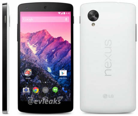 Se filtra otro render del Nexus 5, ahora en blanco, ¿para el 1 de noviembre? Nexus 5 Blanco