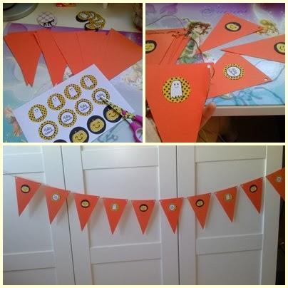 Desafío Love Craft (V): Banderines de Halloween naranjas y marco de fotos