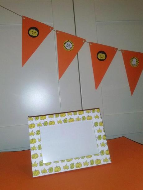Desafío Love Craft (V): Banderines de Halloween naranjas y marco de fotos