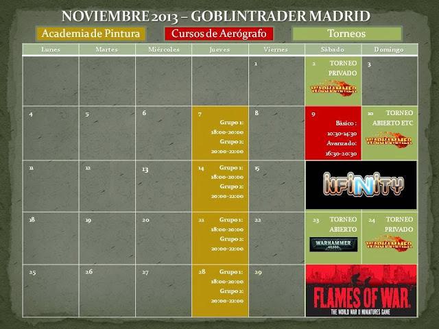 Calendariod e eventos GTS Madrid