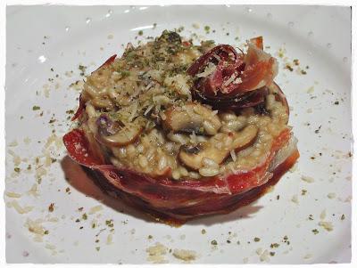 Risotto de Champiñones Portobello con Jamón Ibérico