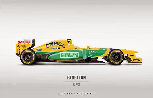 COCHES DE F1 MODERNOS CON PINTURAS DE LOS F1 CLASICOS