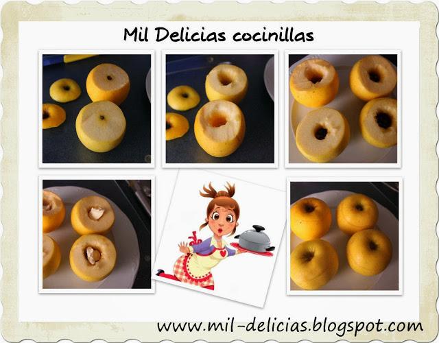 ☼ Manzanas asadas con licor y chocolate