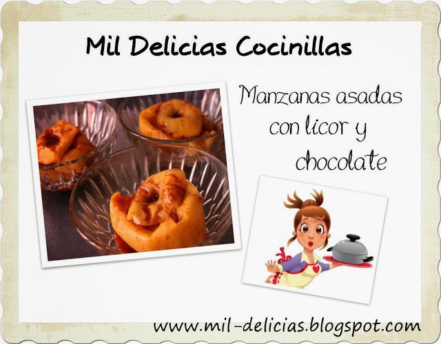 ☼ Manzanas asadas con licor y chocolate