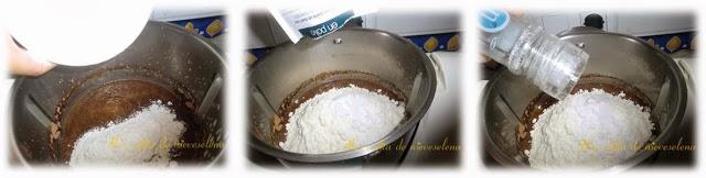 Tarta de vino y tres chocolates