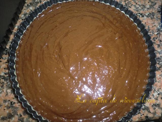 Tarta de vino y tres chocolates