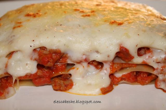 Lasaña boloñesa