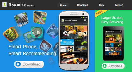 1MobileMarketOver 300 000 free android apps direct downloads