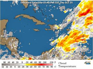 Aviso de lluvias por vaguada y onda tropical.