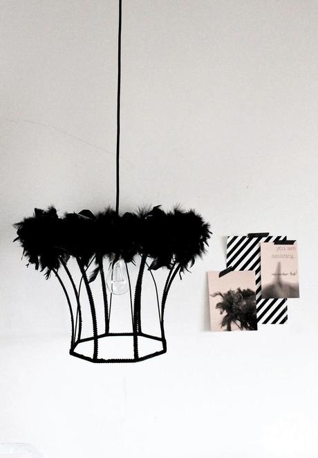 DIY: lámpara de plumas!