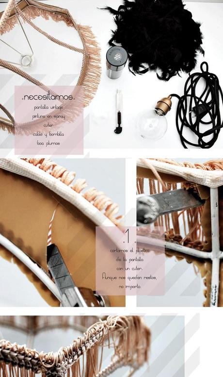 DIY: lámpara de plumas!