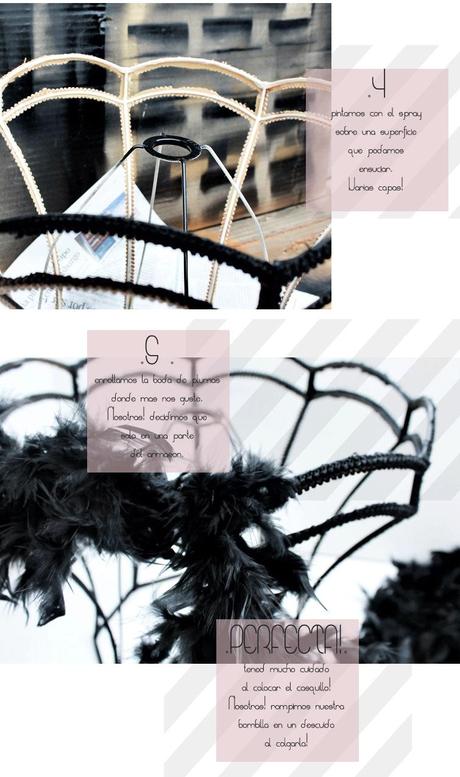 DIY: lámpara de plumas!