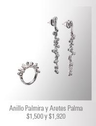 Anillo Palmira y Aretes Palma