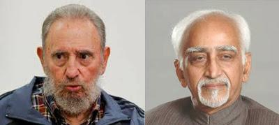Fidel Castro recibió al vicepresidente de la India
